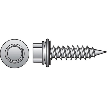 Hillman Sheet Metal Screw, #10 x 3 in, Zinc Plated Steel Flange Hex Head Hex Drive, 50 PK 77623